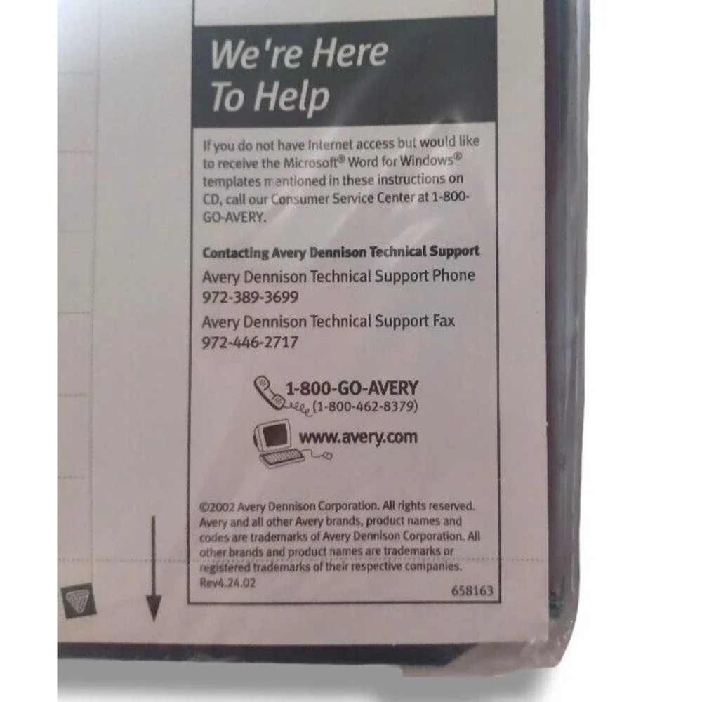 Avery 5 Packs Lot Big Tab Two Pocket Insertable 8 Tab Plastic Reference Dividers